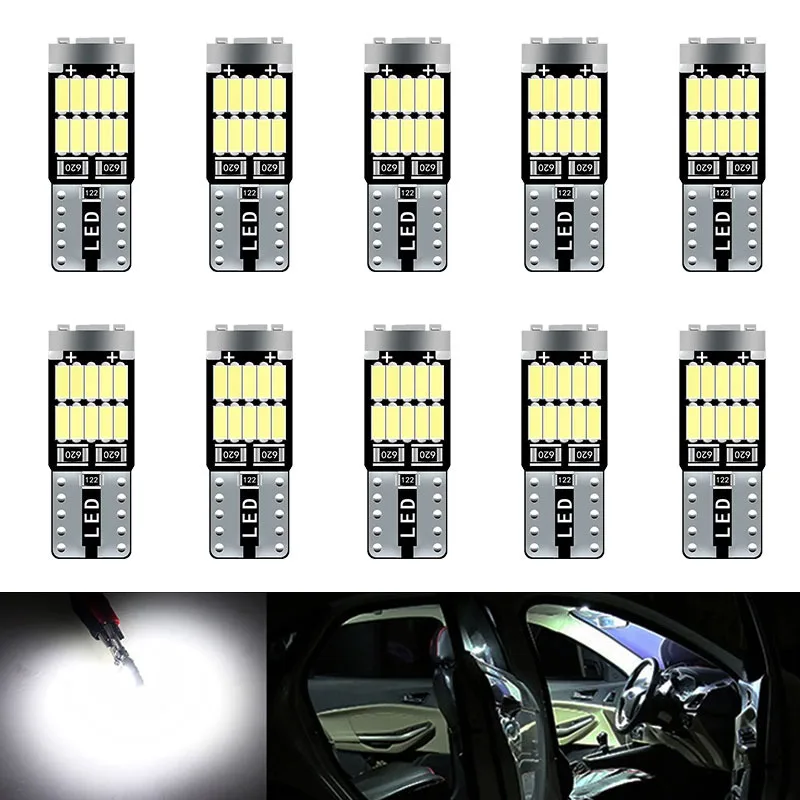 Interior Design Icon - 10pcs T10 W5W 194 501 Led