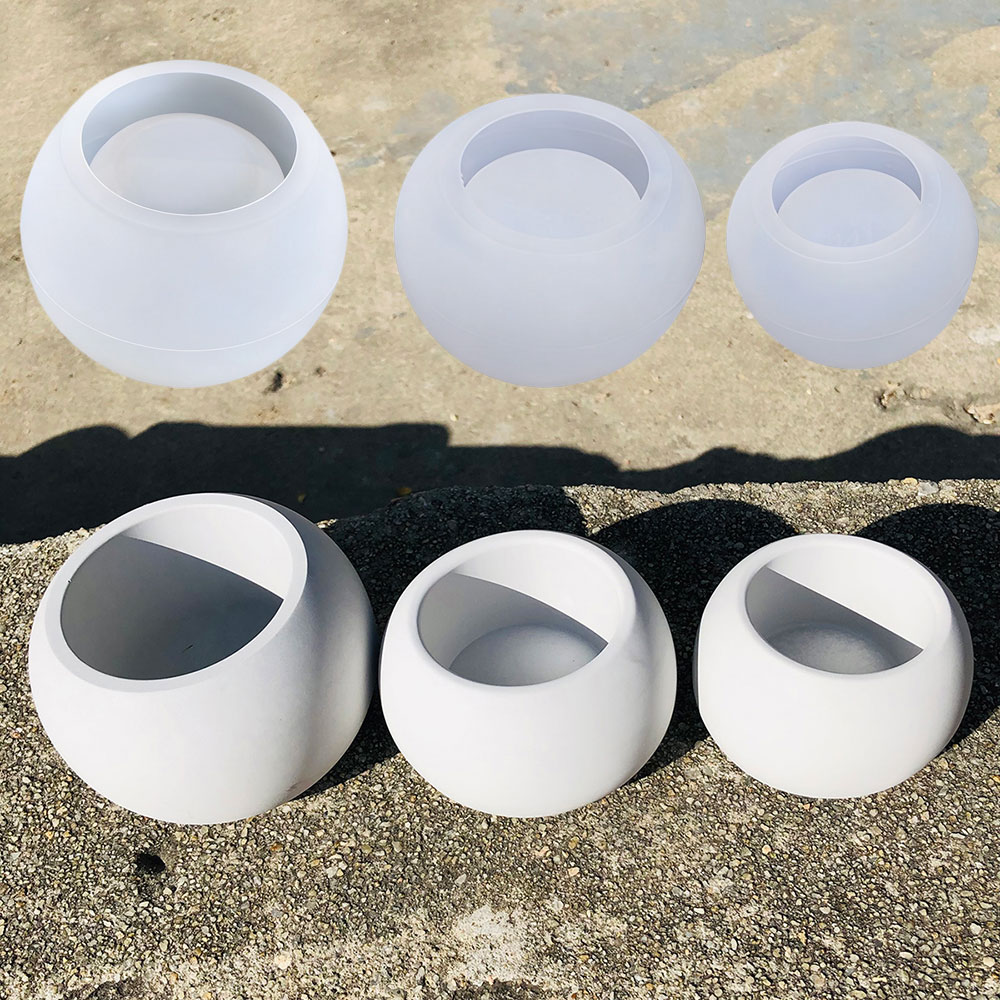 3pcs Round Flower Pot Silicone - Terrazzo Pot Cement 评论和价格