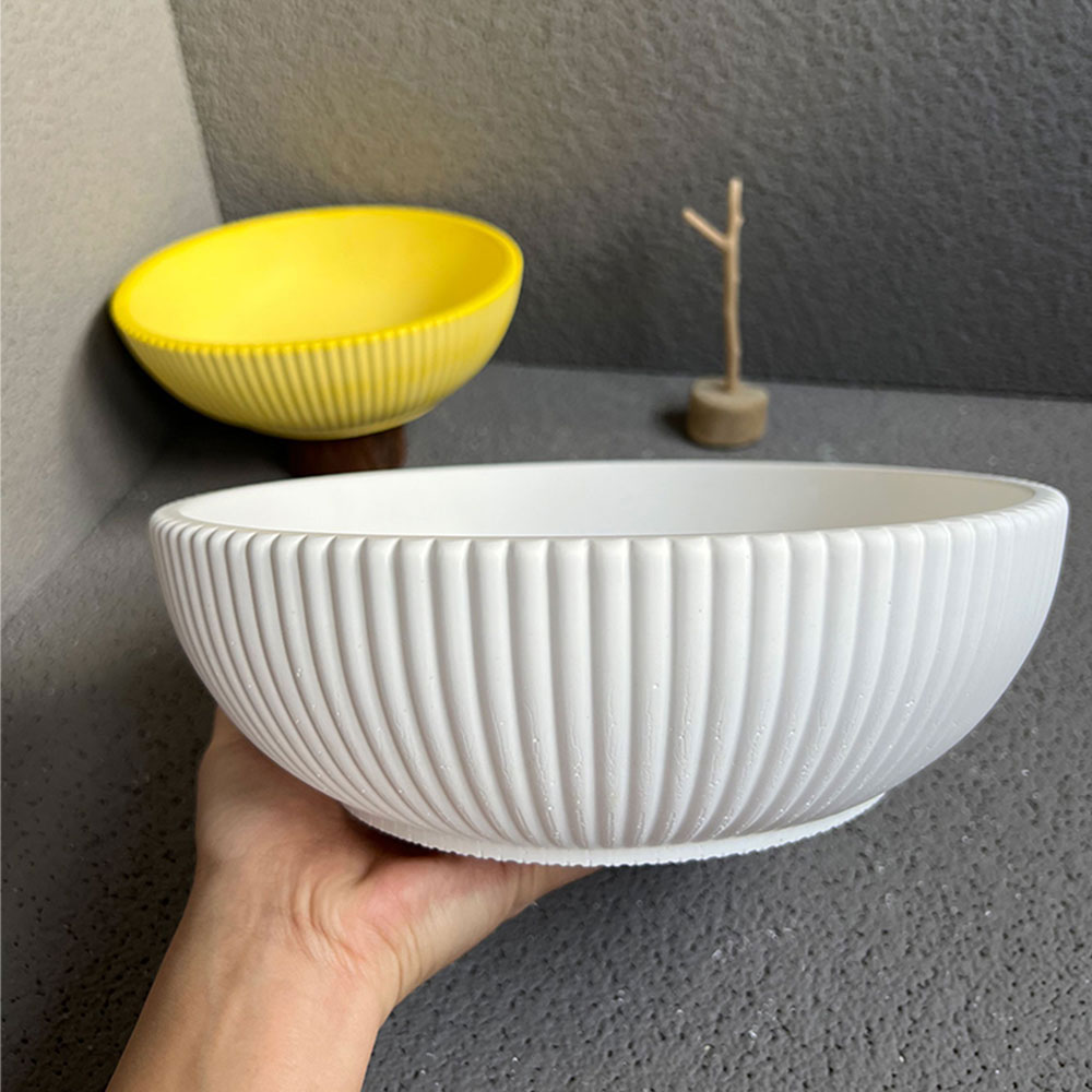 Large Bowl Candle Vessel Concr - Terrazzo Pot Cement 评论和价格