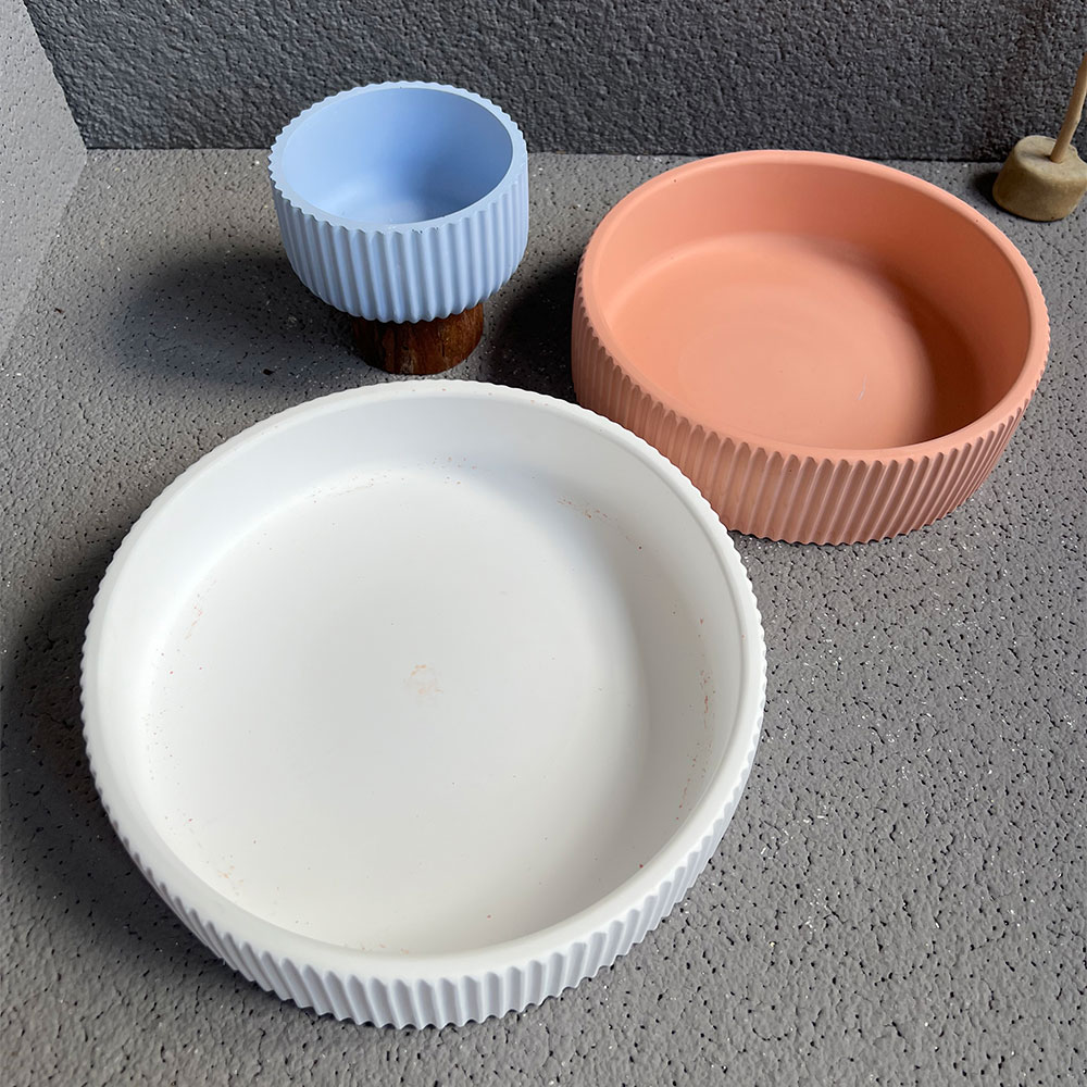 Large Bowl Candle Vessel Concr - Terrazzo Pot Cement 评论和价格