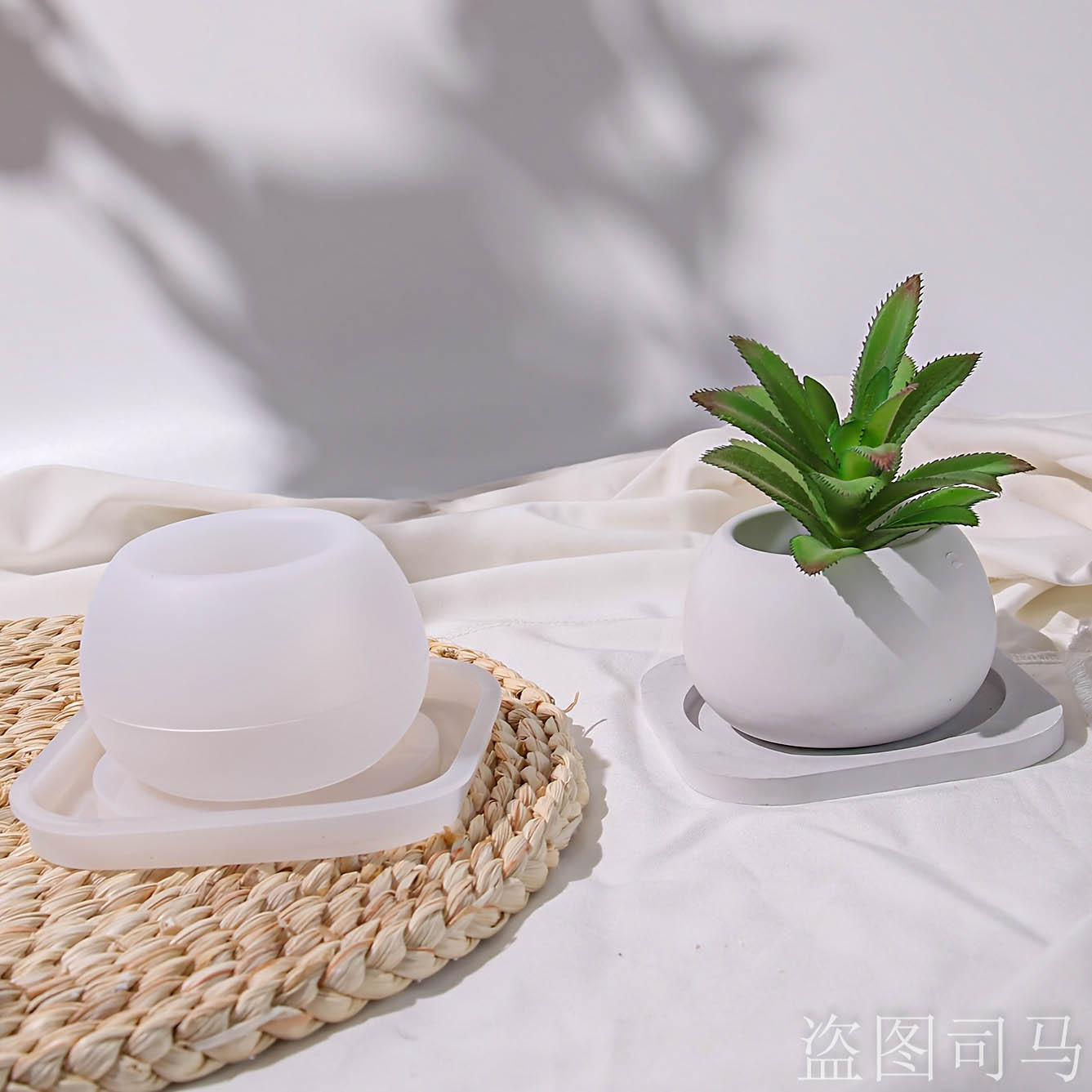 Concrete Flower Pot Mold with  - Terrazzo Pot Cement 评论和价格