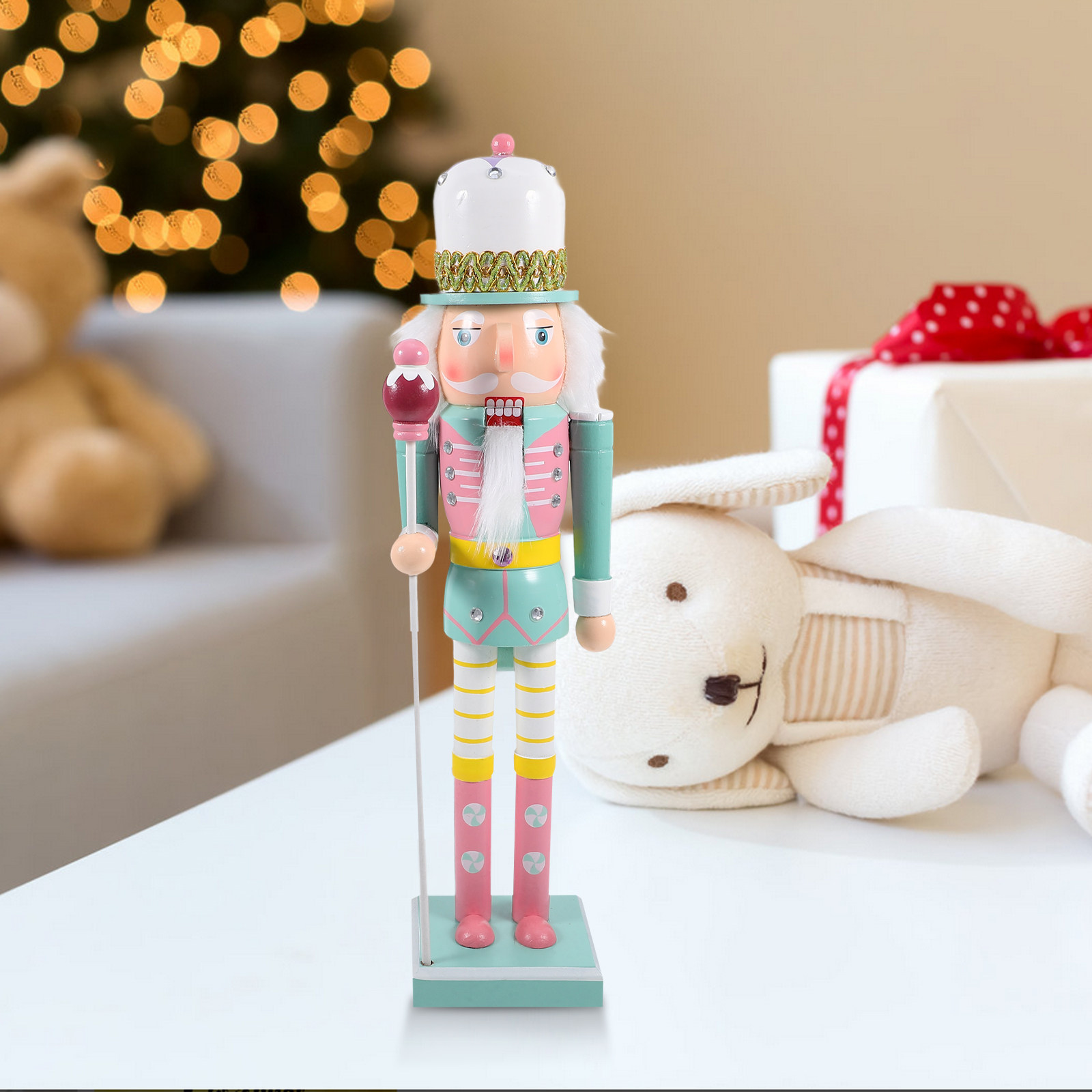 Wooden Nutcracker Ornament Chr - Interior Design Xmas 评论和价格