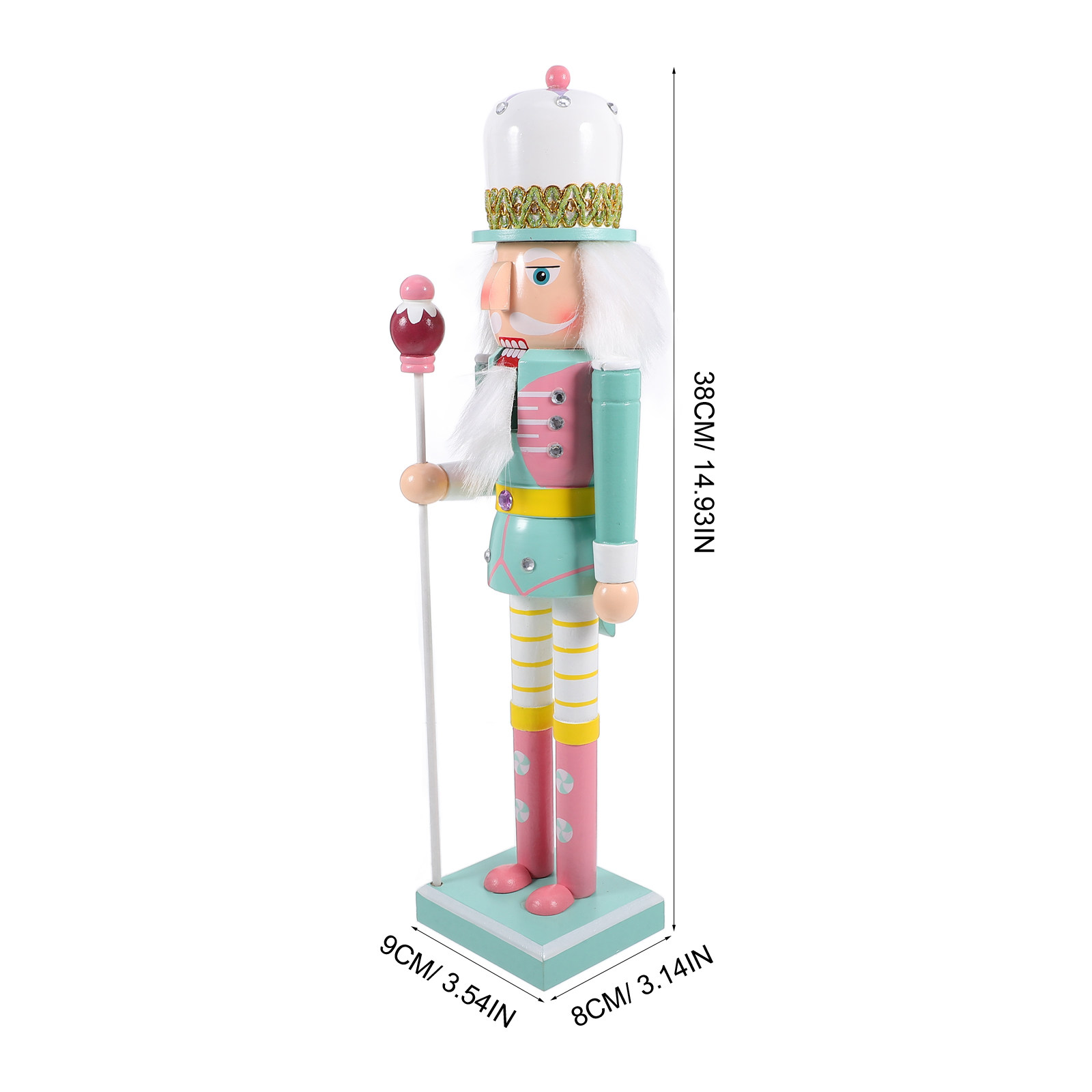 Wooden Nutcracker Ornament Chr - Interior Design Xmas 评论和价格