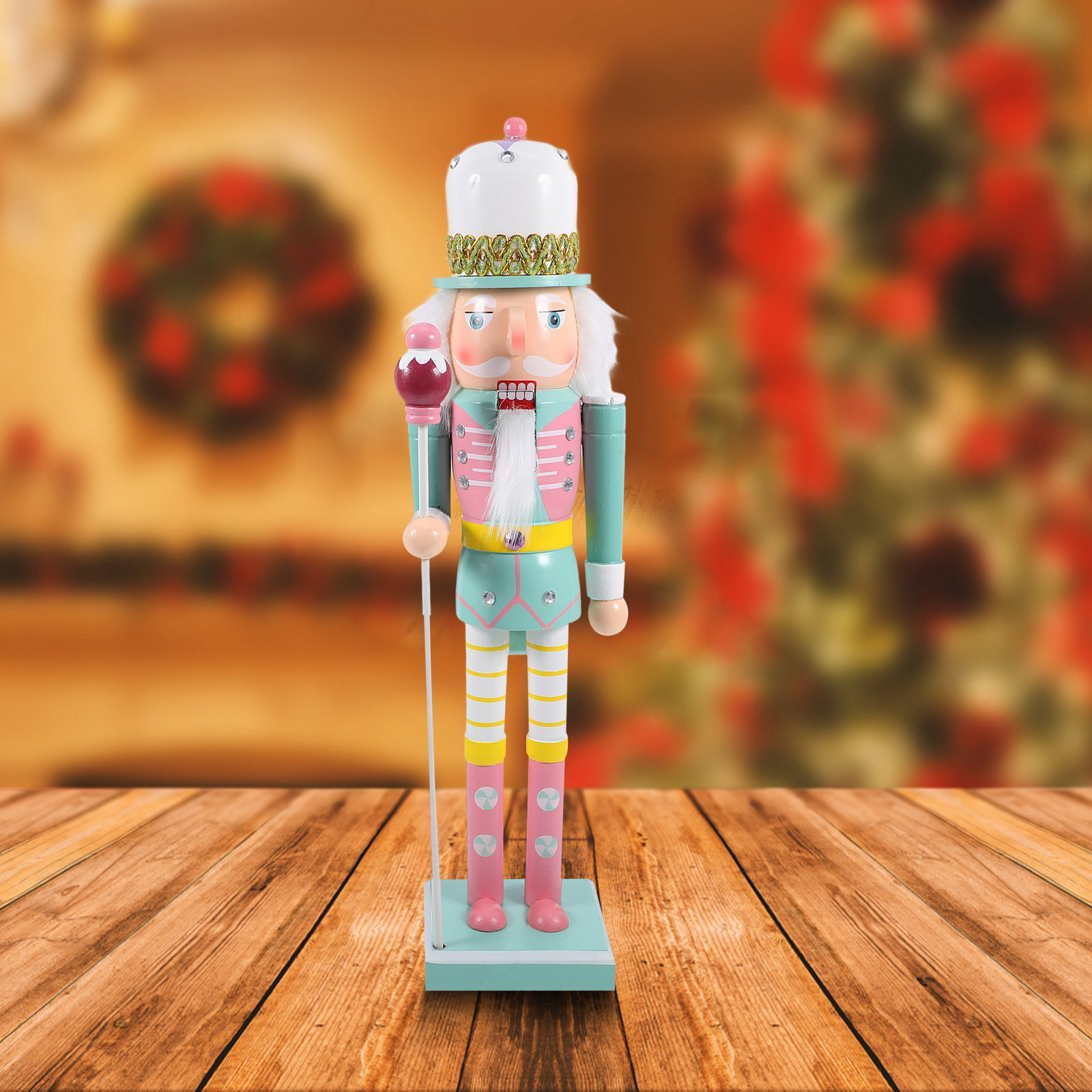 Wooden Nutcracker Ornament Chr - Interior Design Xmas 评论和价格