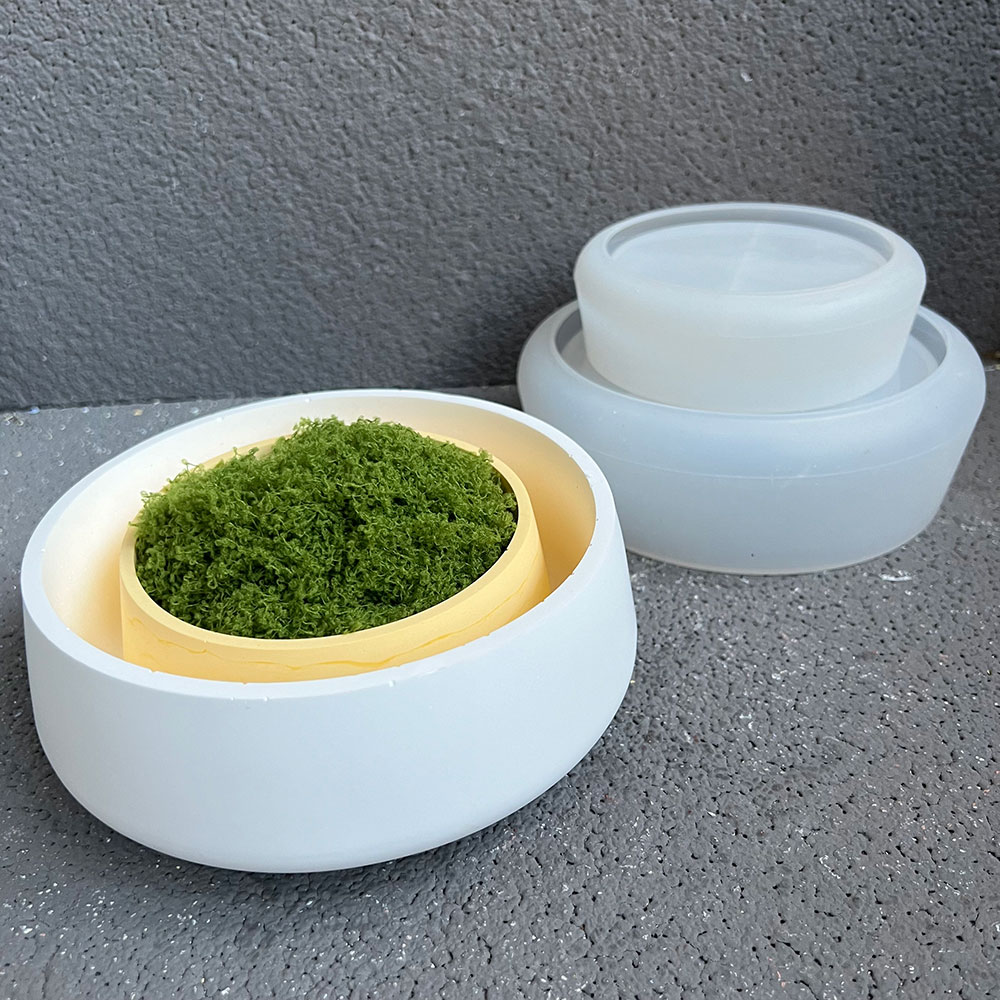 Concrete Bowl Silicone Mold DI - Terrazzo Pot Cement 评论和价格