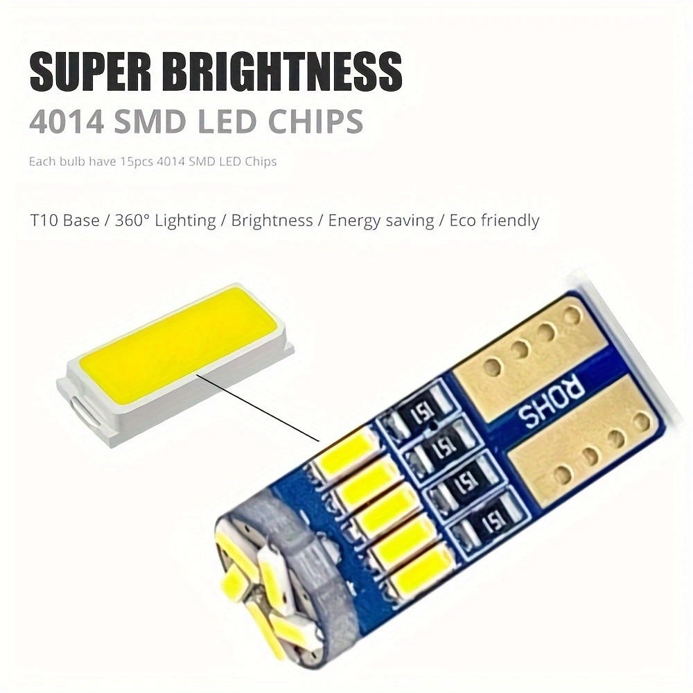 10pcs Car Led Light T10 4014 1 - Interior Design Icon 评论和价格